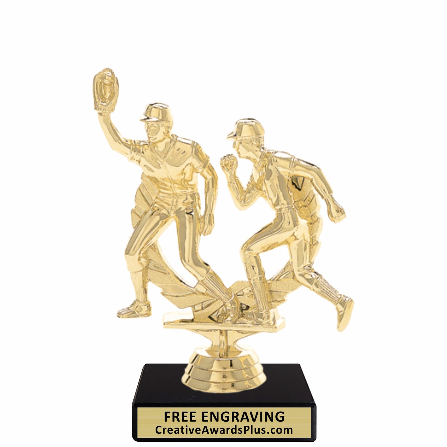 Wreath Baseball Trophy 6.25" / Gold