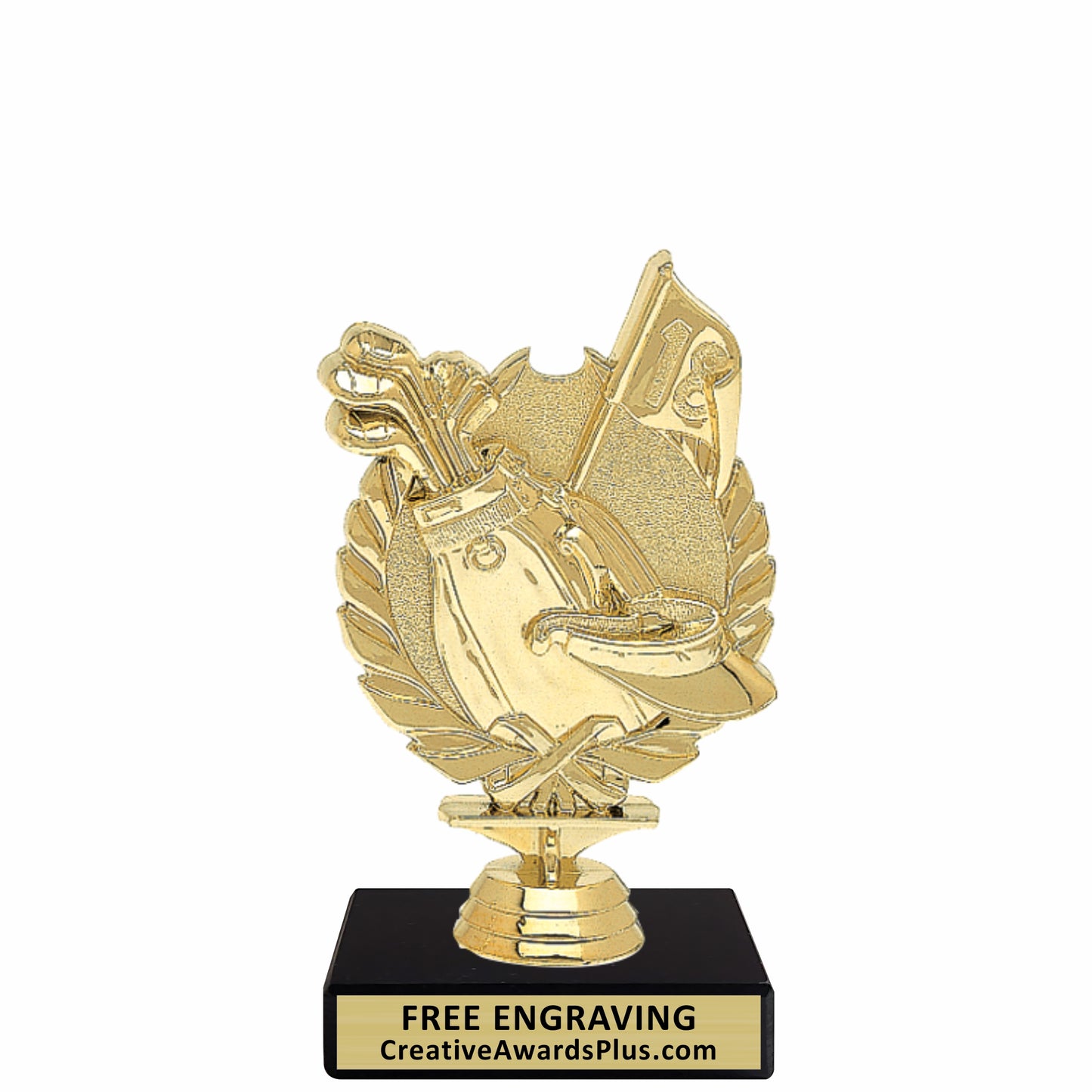 Wreath Golf Trophy 5.75" / Gold