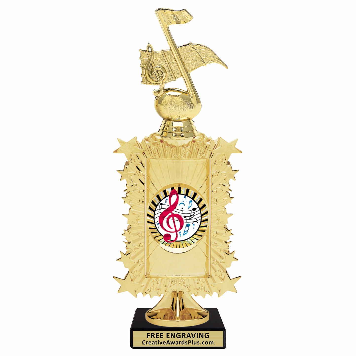 Starburst Music Trophy 11" / Gold