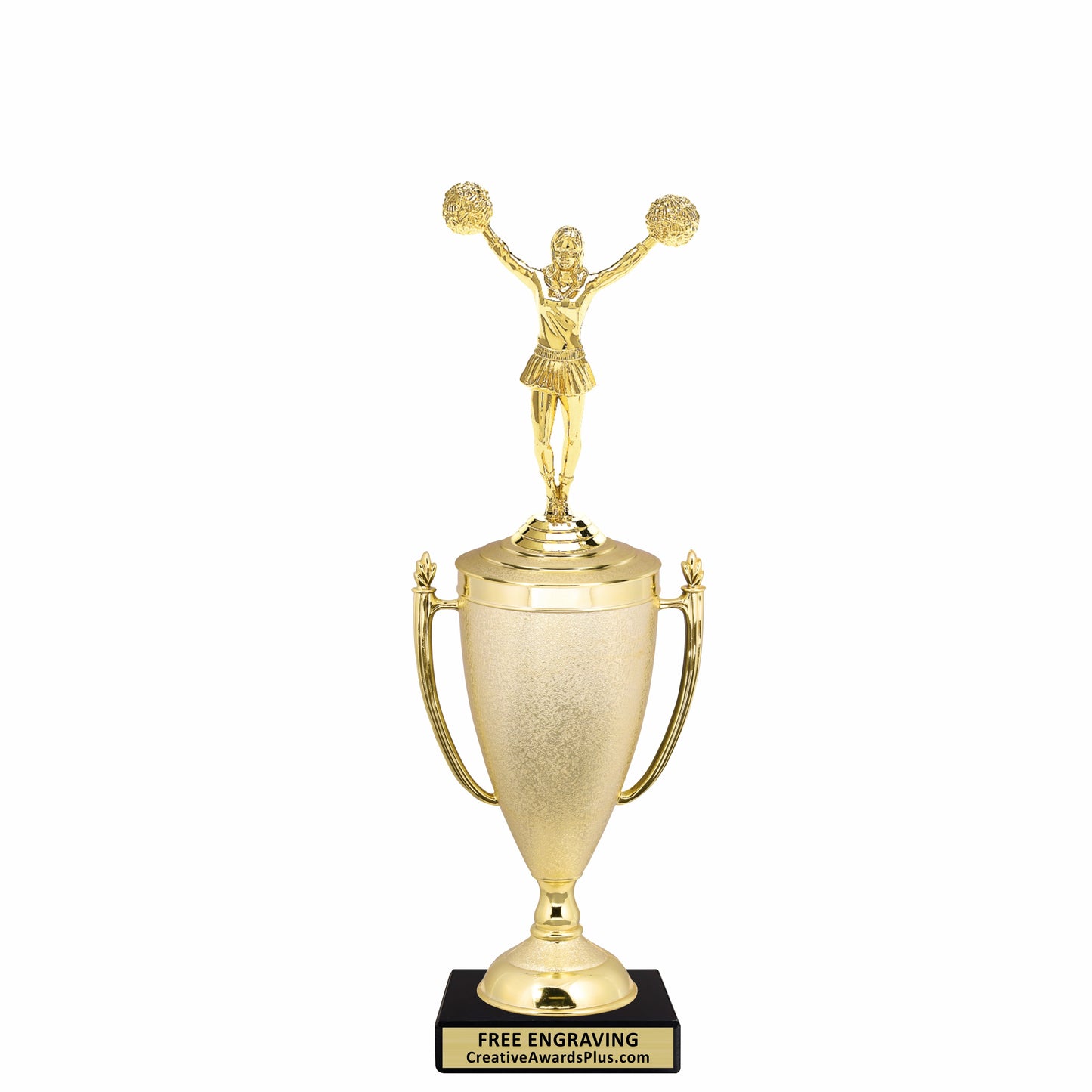 Stippled Cup Cheer Trophy 13" / Gold