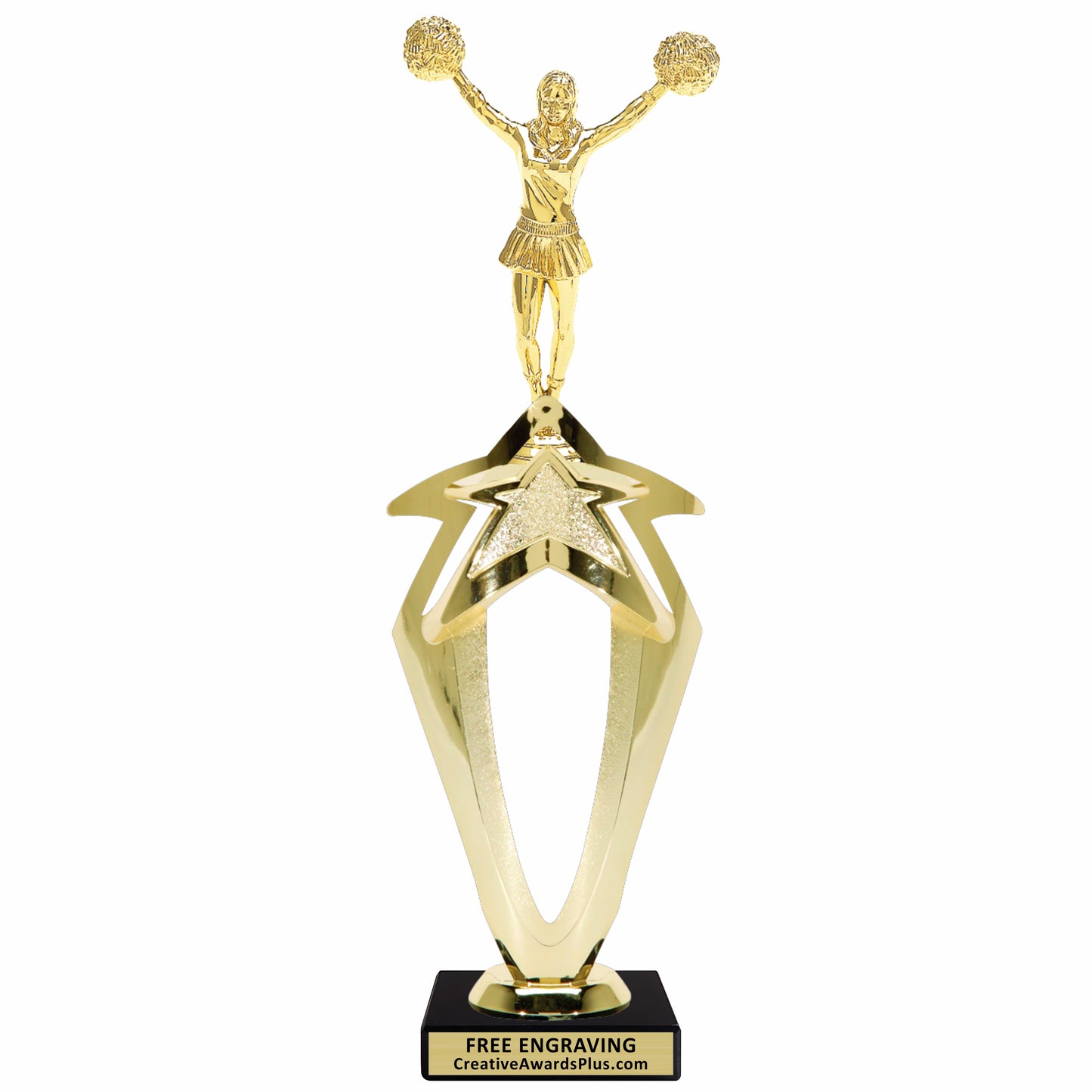 Mega Star Cheer Trophy 12.75" / Gold