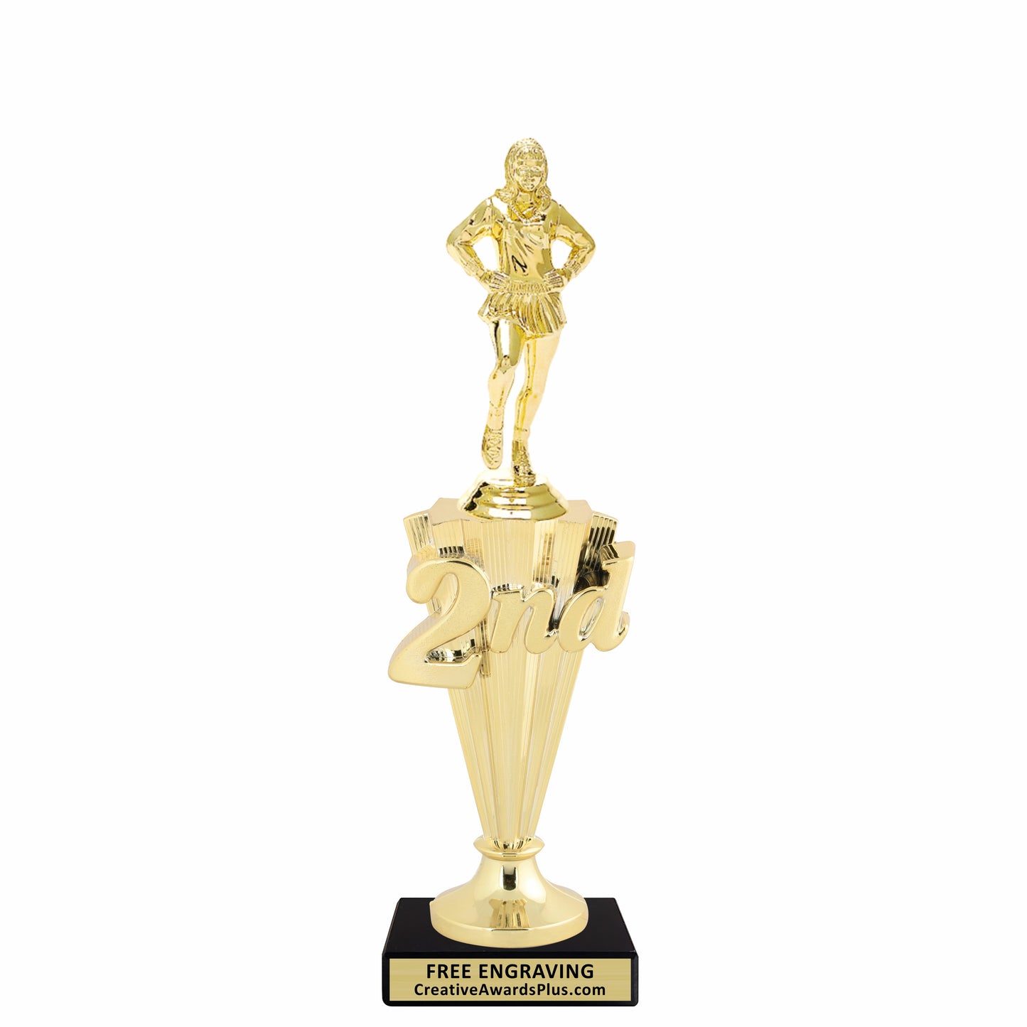 Drill Team 2nd Place Trophy 10.5" / Gold