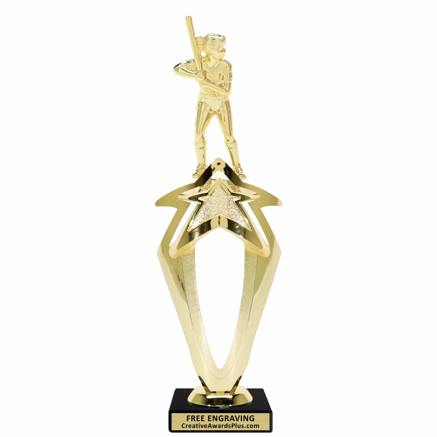 Mega Star Softball Trophy 12.5" / Gold