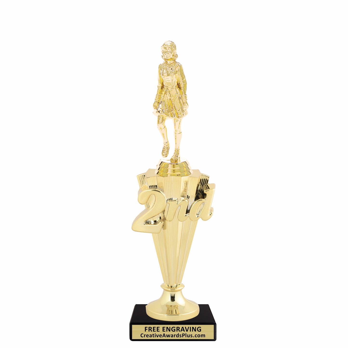 Irish Dancer 2nd Place Trophy 10.75" / Gold