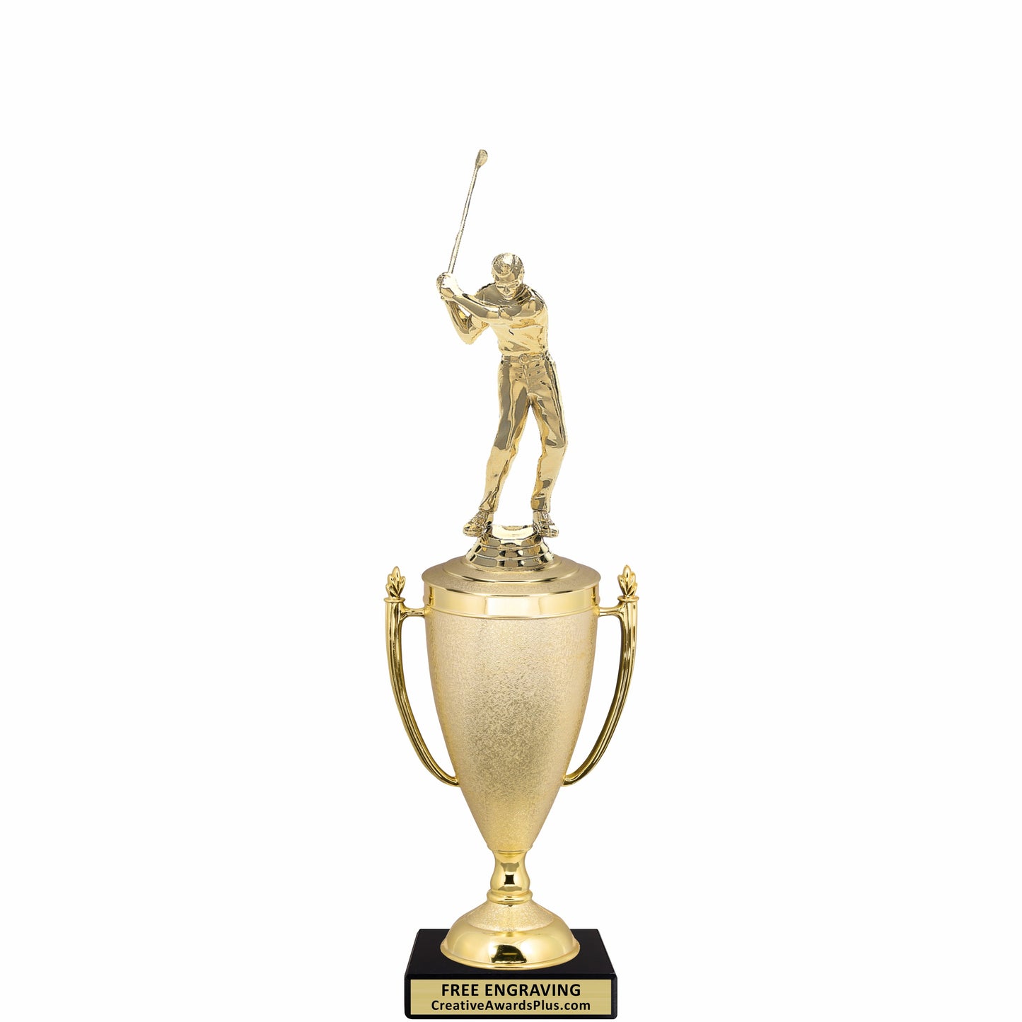 Stippled Cup Golf Trophy 13" / Gold / Male