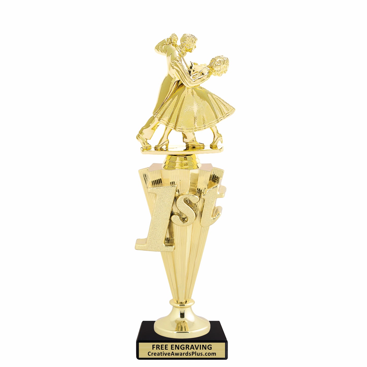 Couple Dancing 1st Place Trophy 11" / Gold