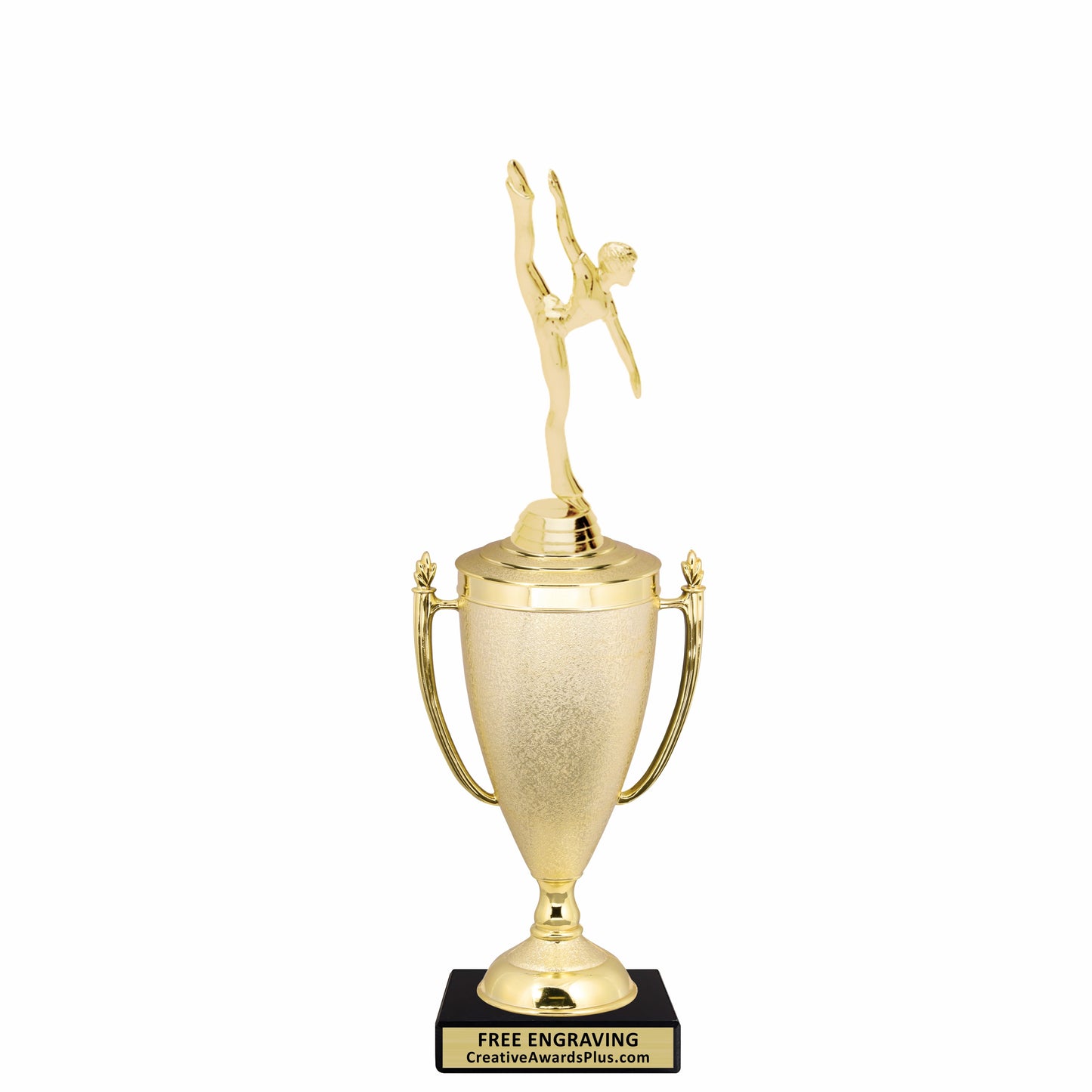 Stippled Cup Modern Dance Trophy 13.5" / Gold
