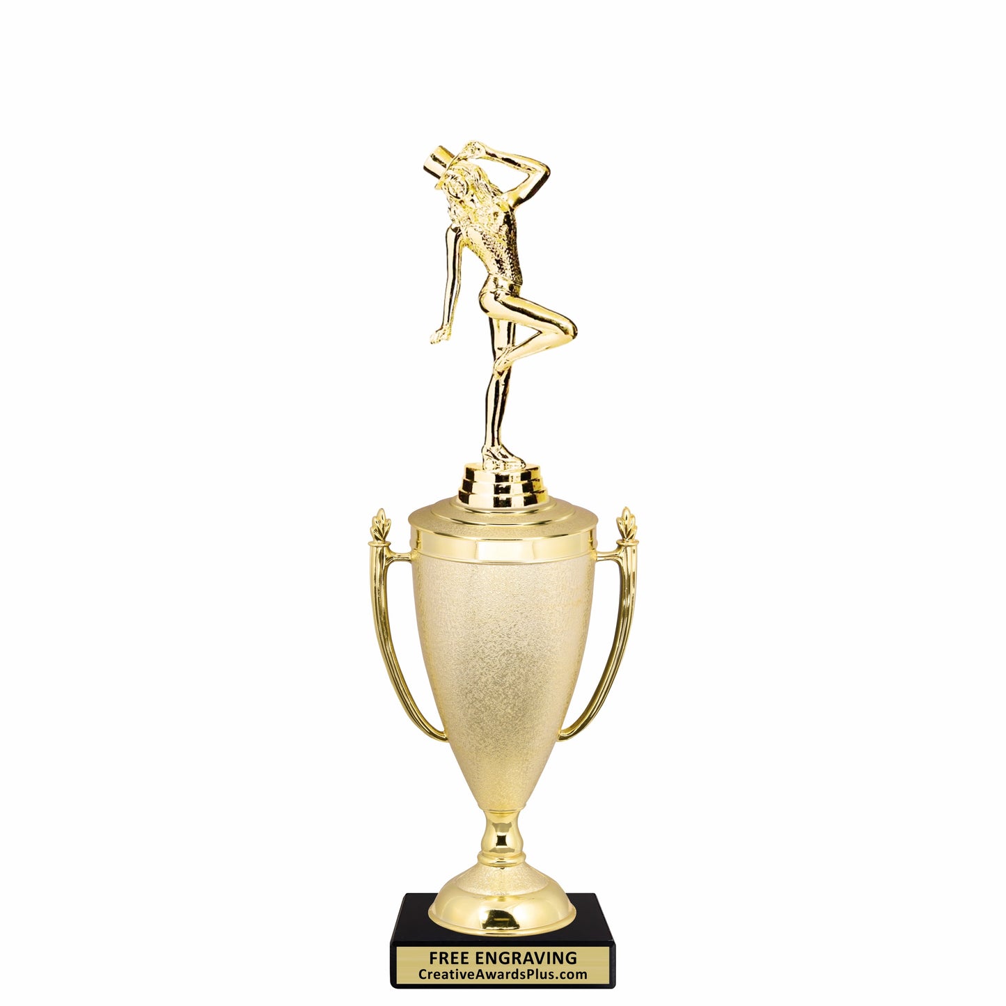 Stippled Cup Jazz Tap Dancer Trophy 13.5" / Gold