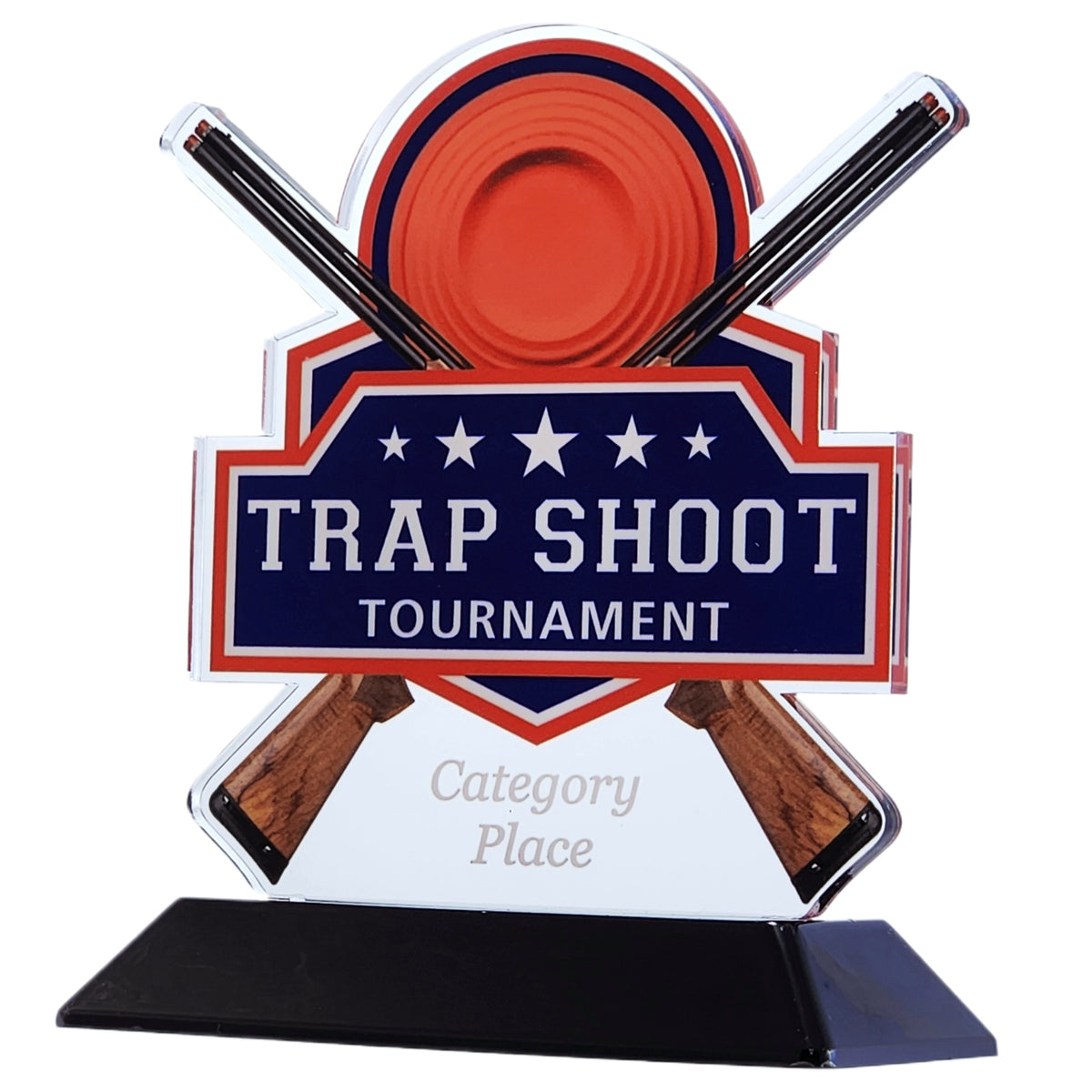 Acrylic Patriot Trap Shooting Award 6" / Multiple