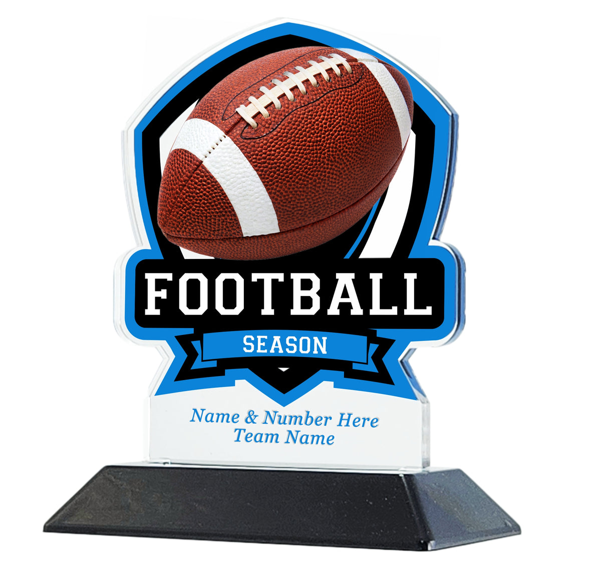 Acrylic Shield Football Award 6" / Multiple