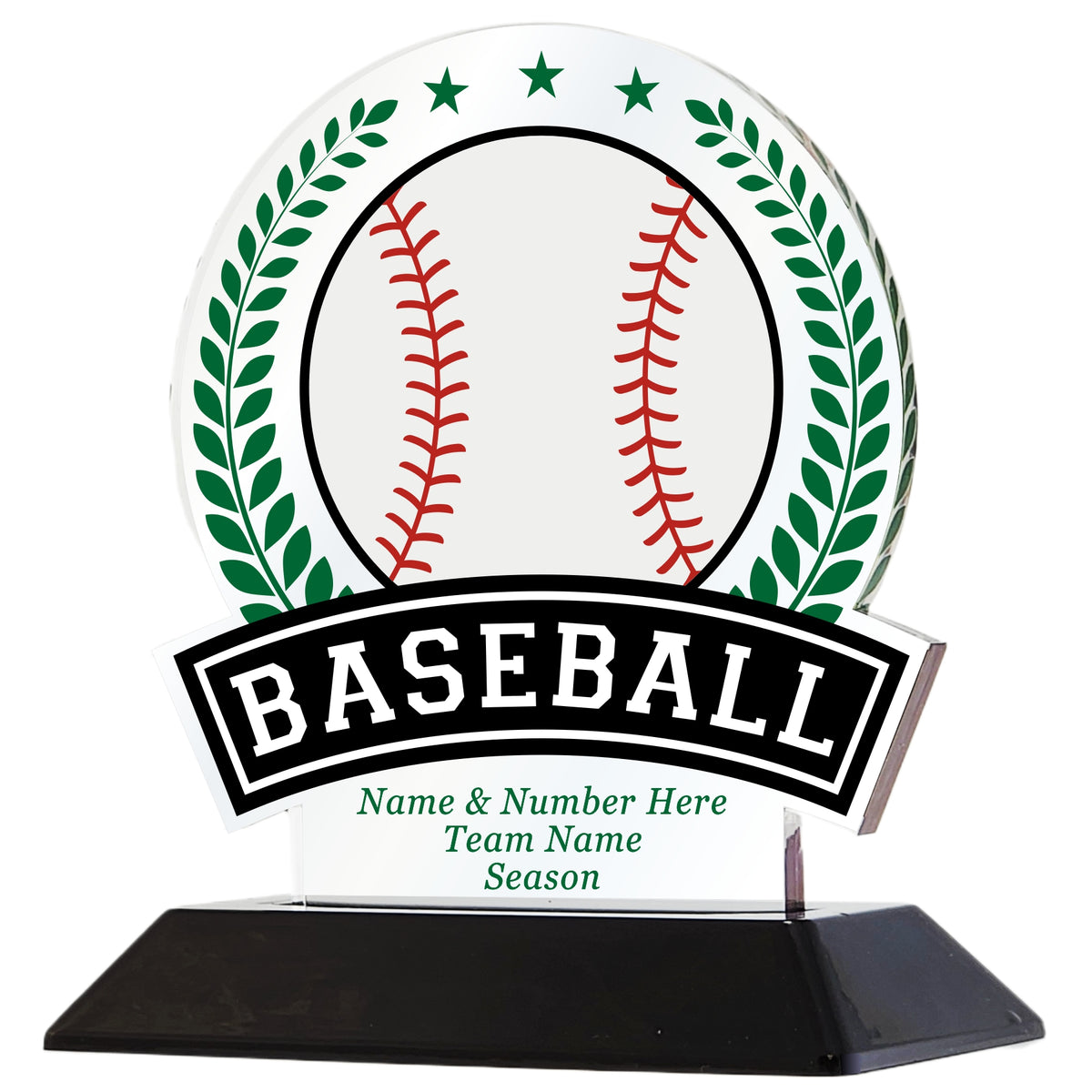 Acrylic Victory Baseball Award 6" / Multiple