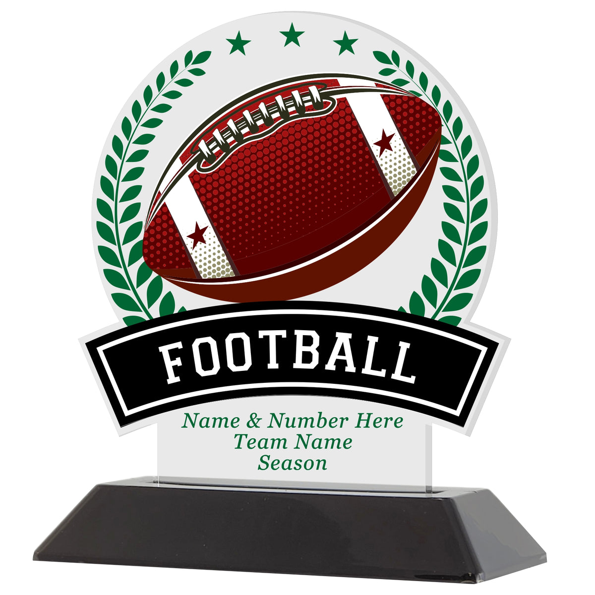 Acrylic Victory Football Award 6" / Multiple