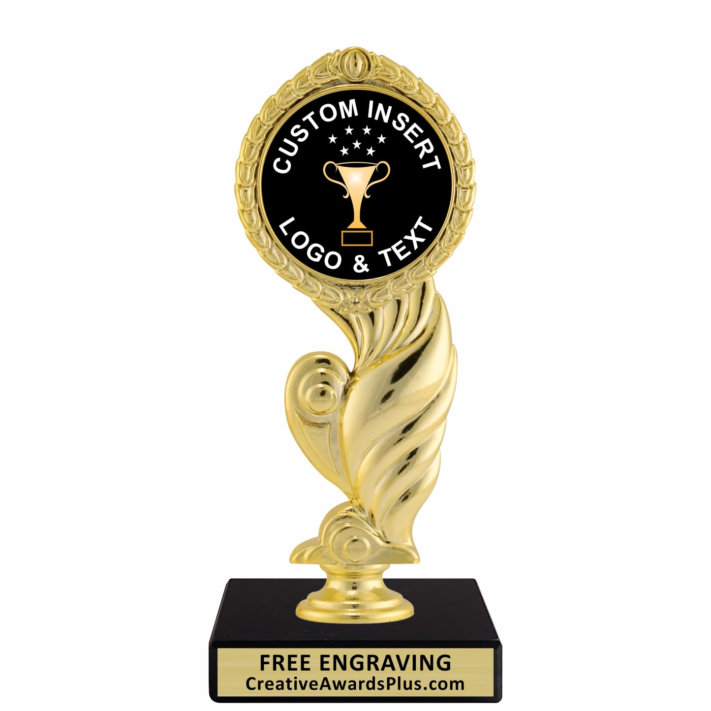 Waves Insert Trophy 7" / Gold