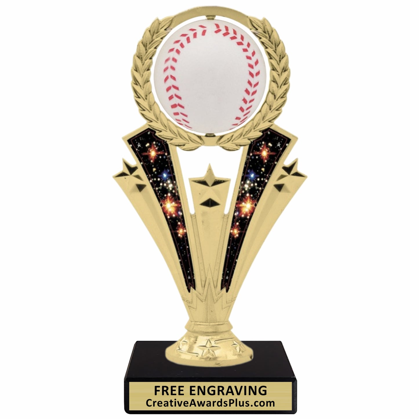 Galaxy Spinning Baseball Trophy 7.25" / Gold