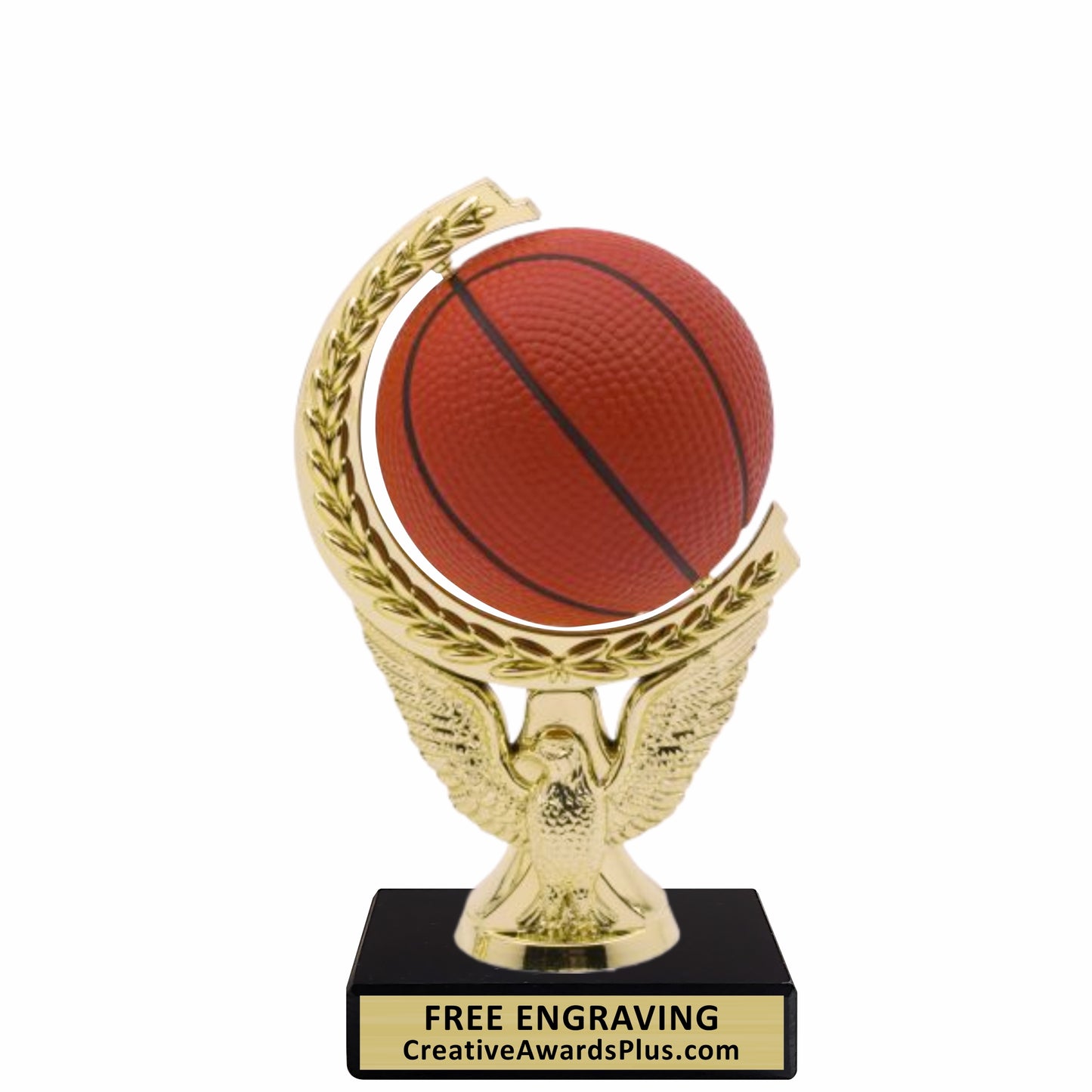 Eagle Spinning Basketball Trophy 6.25" / Gold