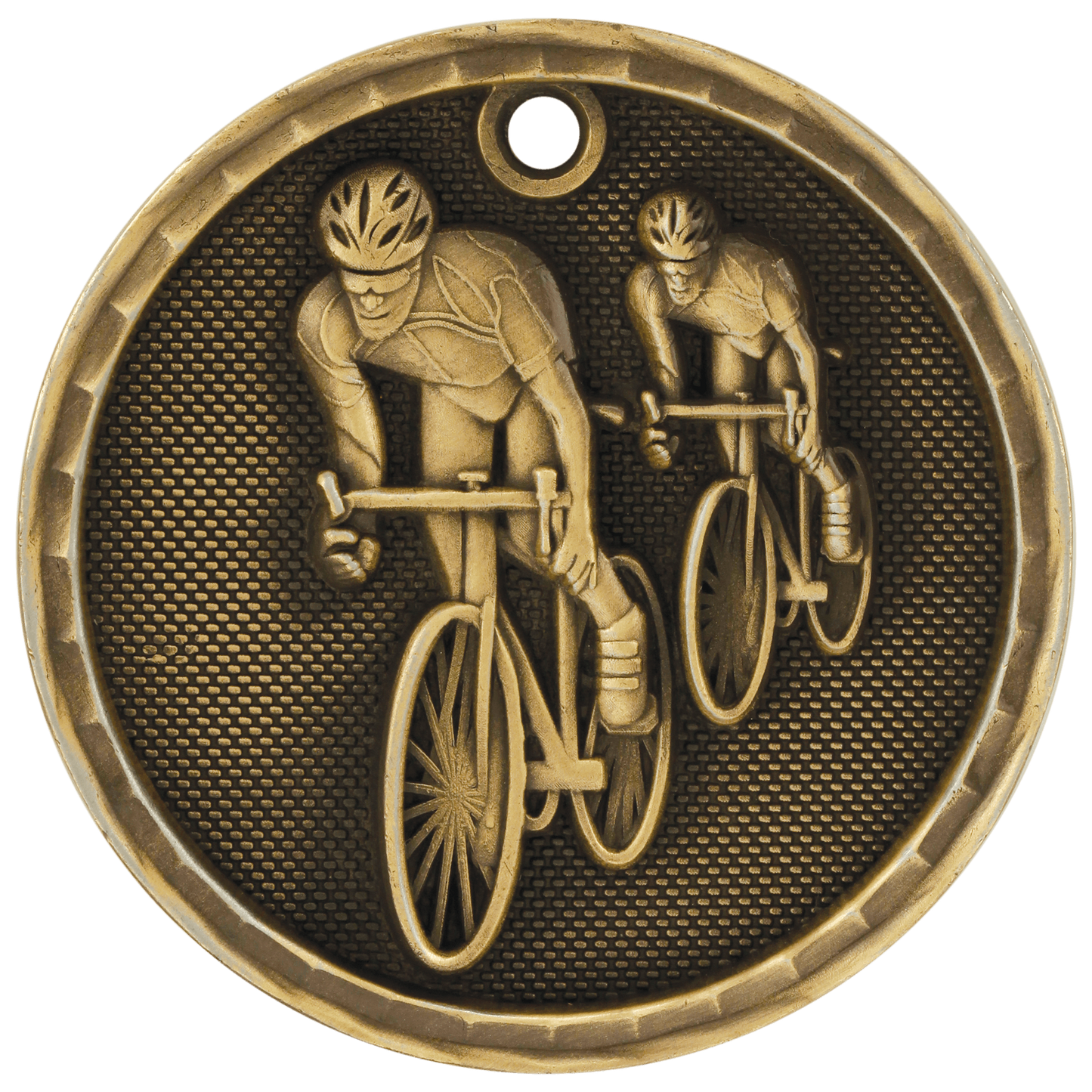 3D Bicycling Medal 2" / Gold