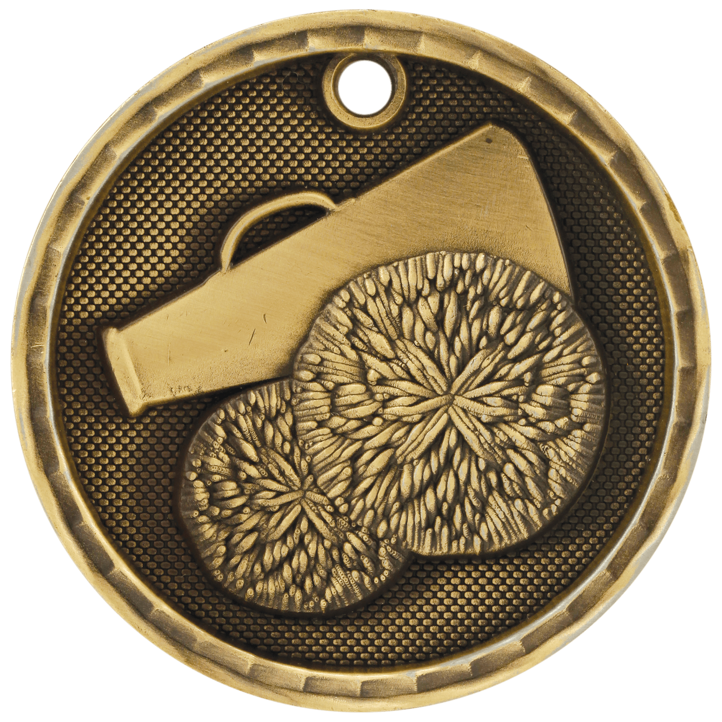 3D Cheer Medal 2" / Gold