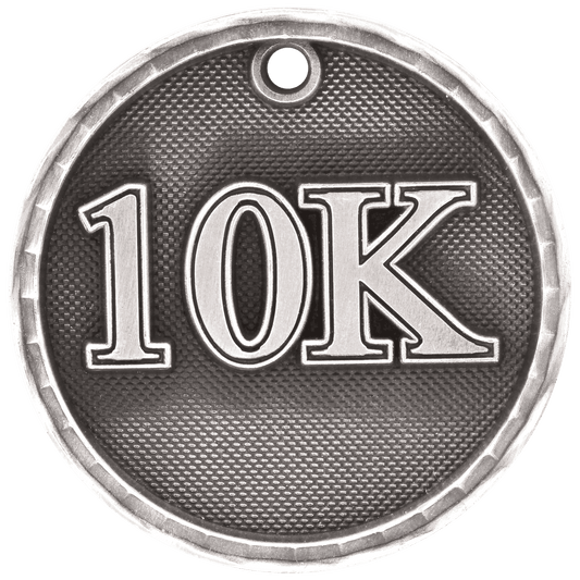 3D 10K Medal 2" / Silver