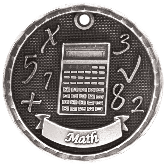 3D Math Medal 2" / Silver