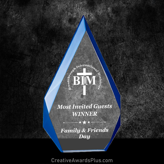 Blue Diamond Acrylic Award 8.875" / Blue