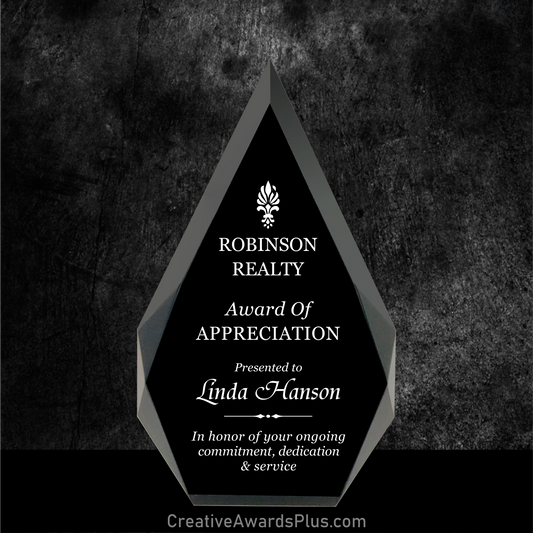 Black Diamond Acrylic Award 8.875" / Black