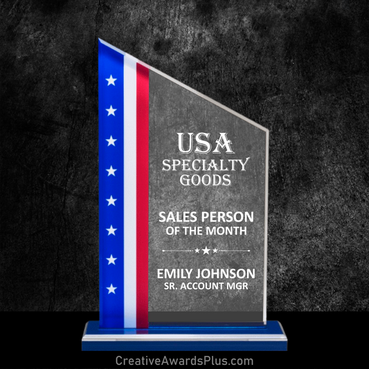 USA Acrylic Award 9.75” / Patriotic