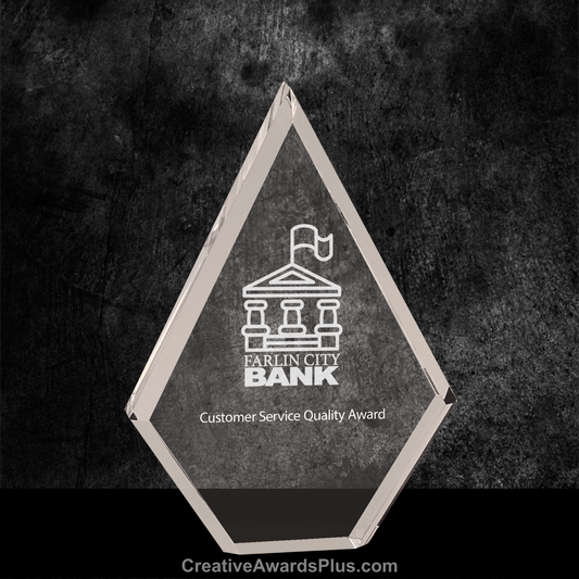 Clear Diamond Acrylic Award 7" / Clear