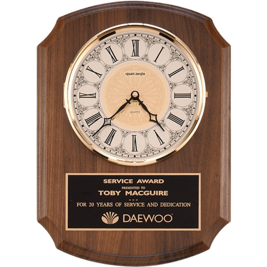American Walnut Wall Clock 10.5" x 13" / Walnut