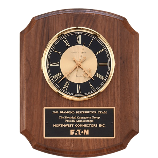 Walnut Wall Clock 10.5" x 13" / Walnut