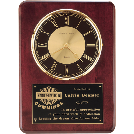 Rosewood Wall Clock 12" x 15" / Rosewood