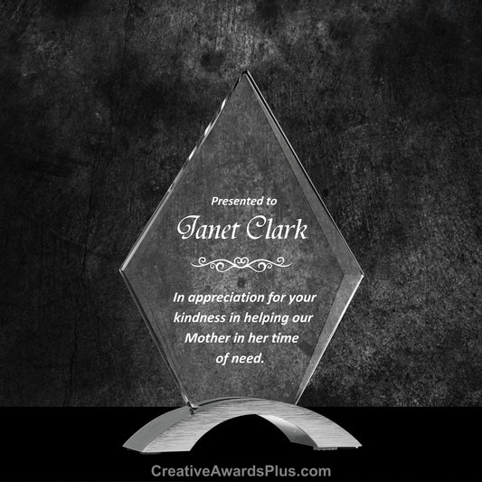 Cosmic Diamond Acrylic Award 7.25" / Silver