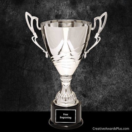 Elegant Silver Trophy Cup 15"