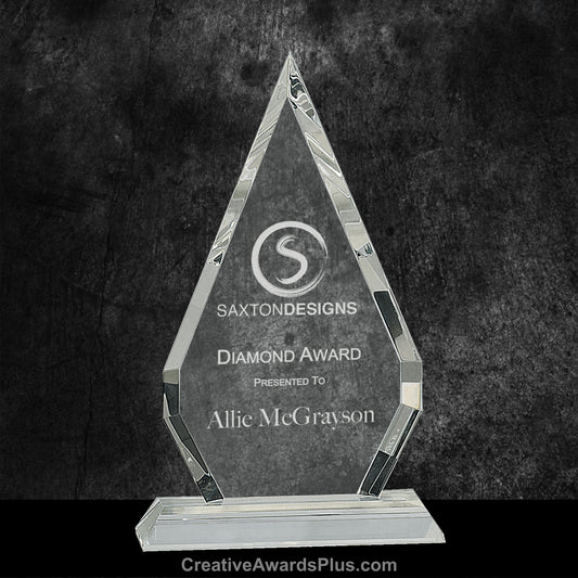 Arrowhead Crystal Award 10" / Clear