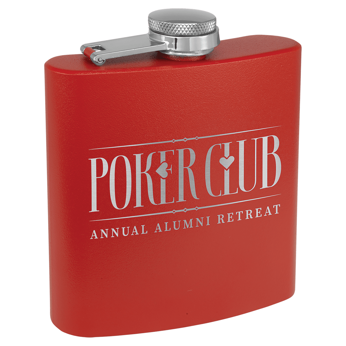 Flask 6 oz. - 3.625" x 4.375" / Red
