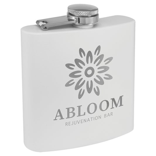 Flask 6 oz. - 3.625" x 4.375" / White