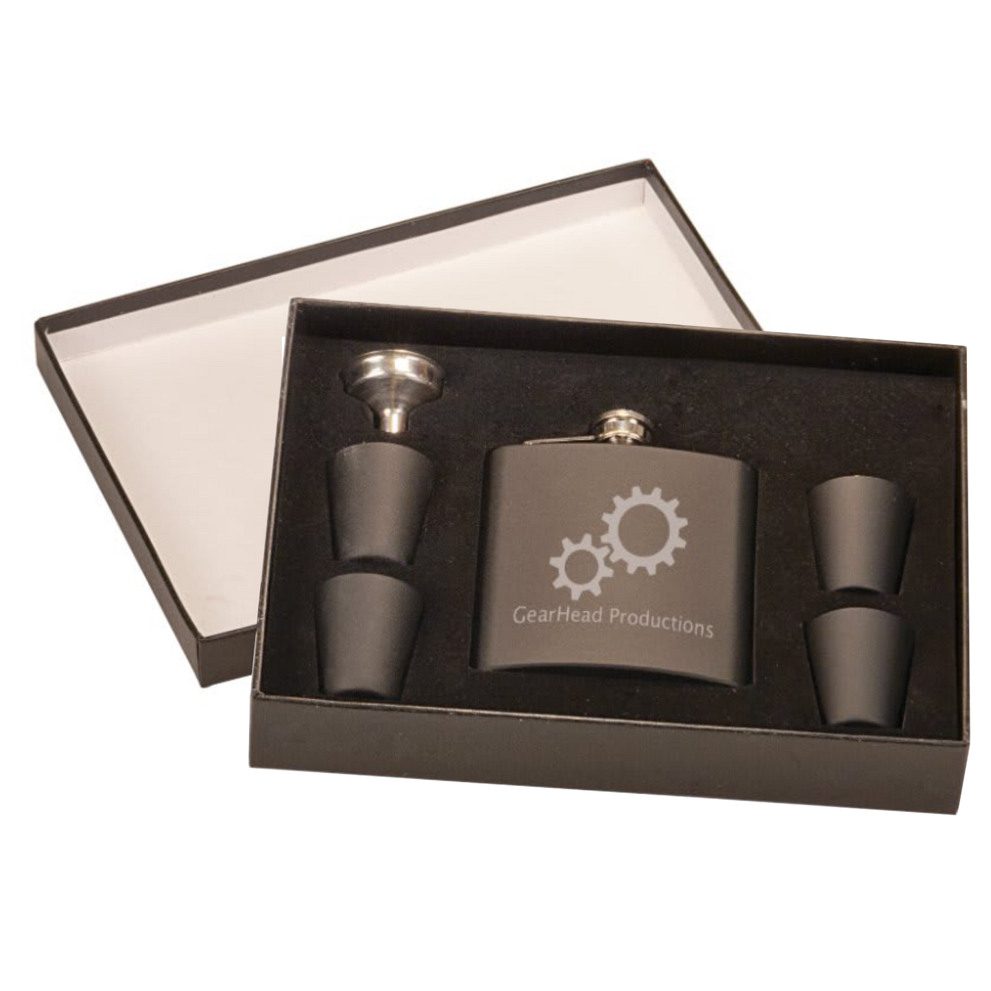 Flask Set with Black Box 6 oz. / Black