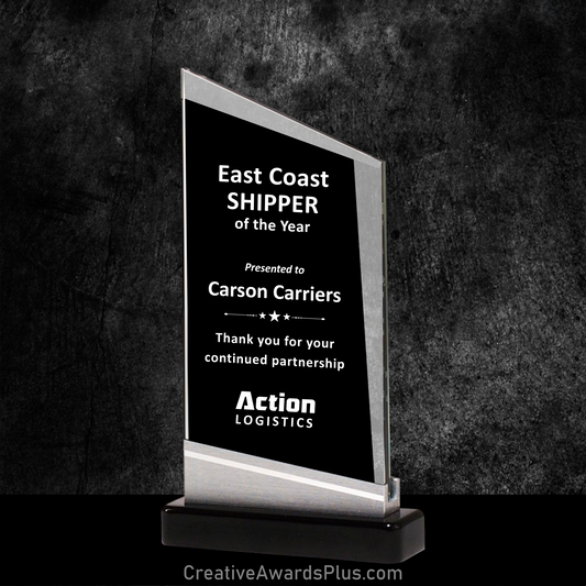 Zenith Black Glass Award 8.875" / Black