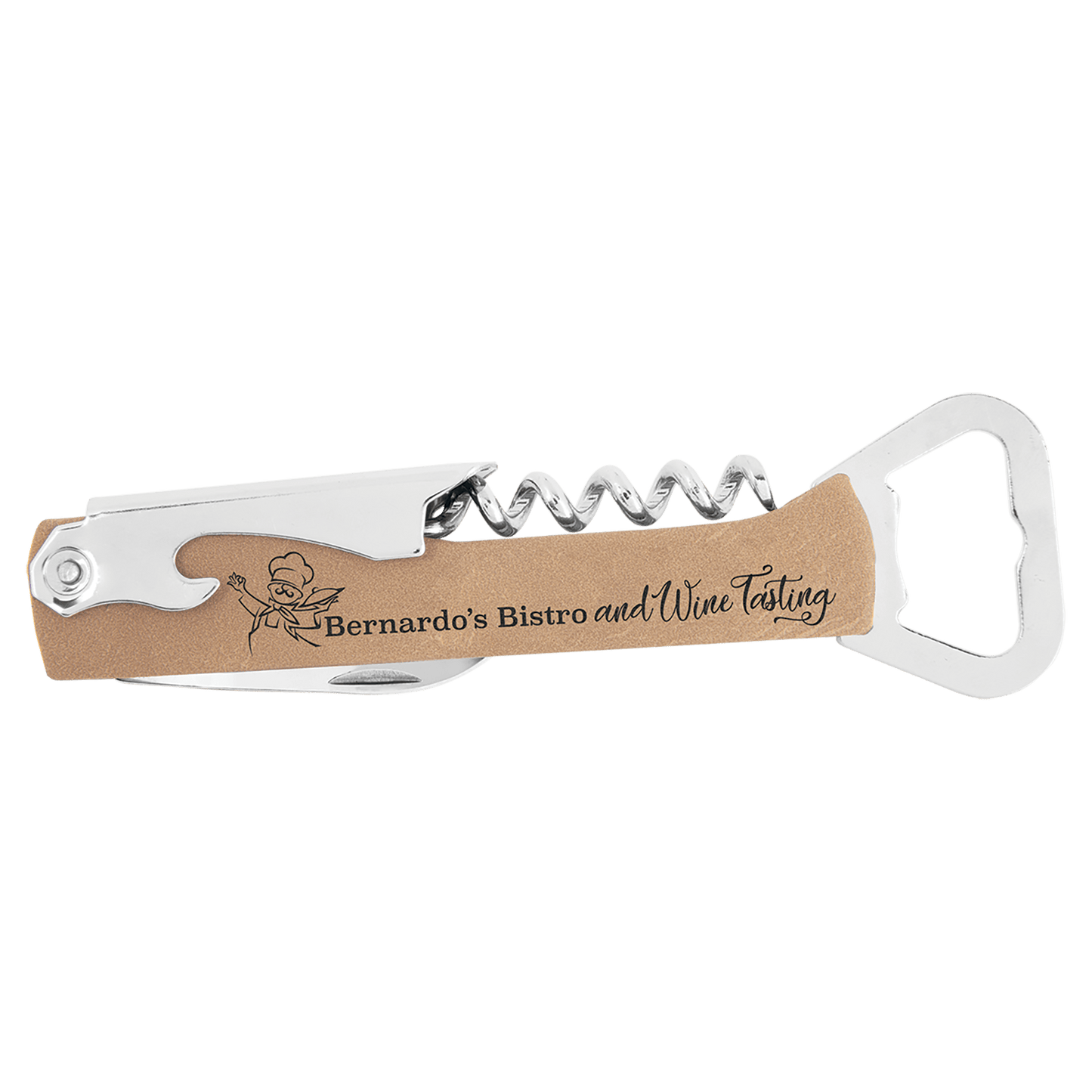 Wine Bottle Opener 5.25" / Light Brown