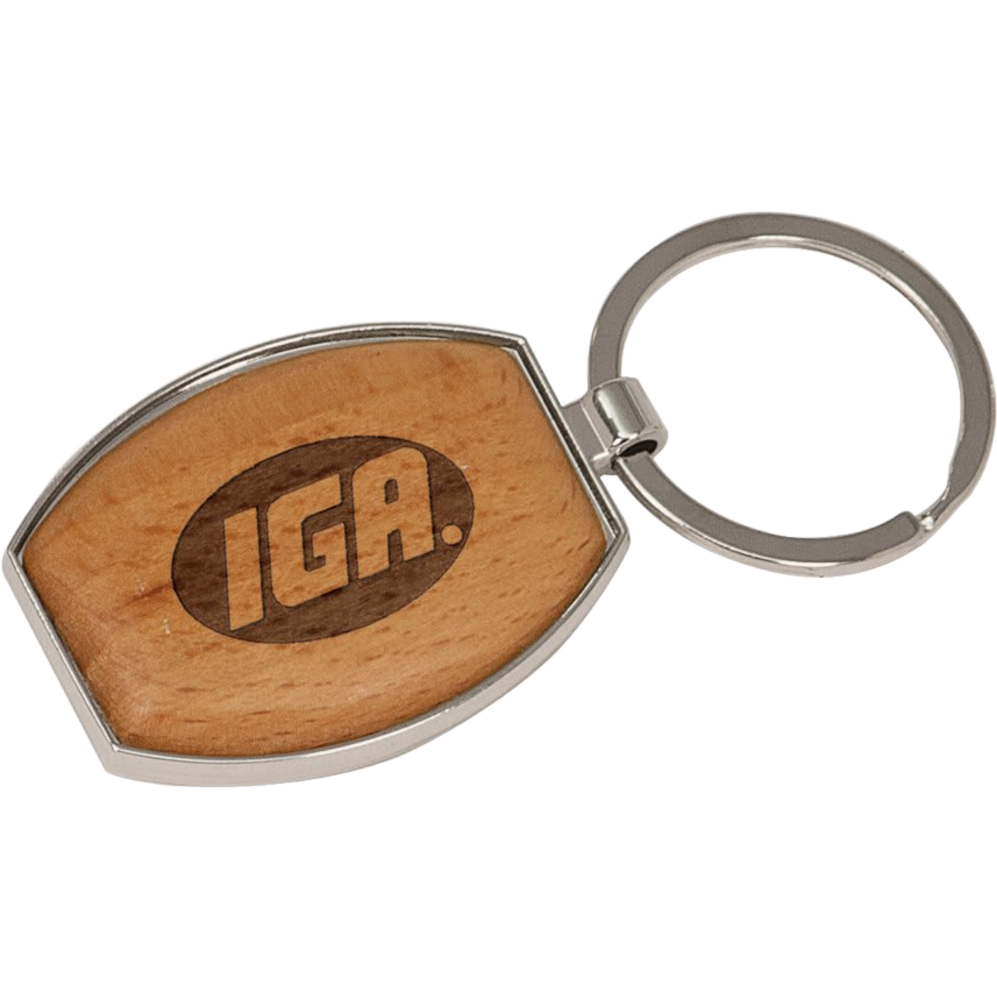 Wood Keychain 3 3/8" x 1.5" / Maple / Oval