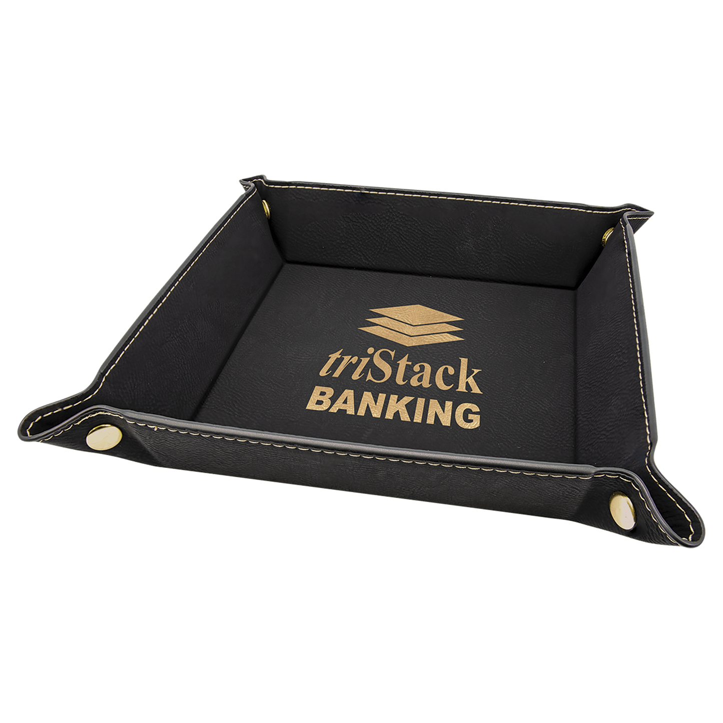 Folding Dice Tray Small / Black/Gold