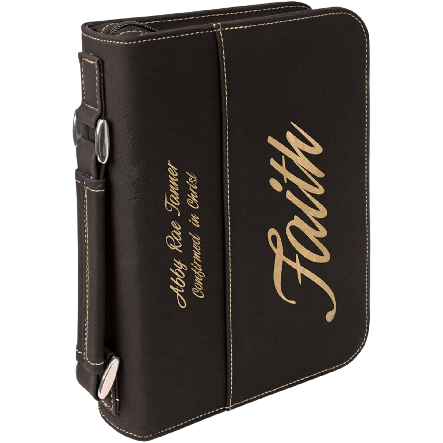 Bible Cover 6.75" x 9.25" x 2" / Black/Gold
