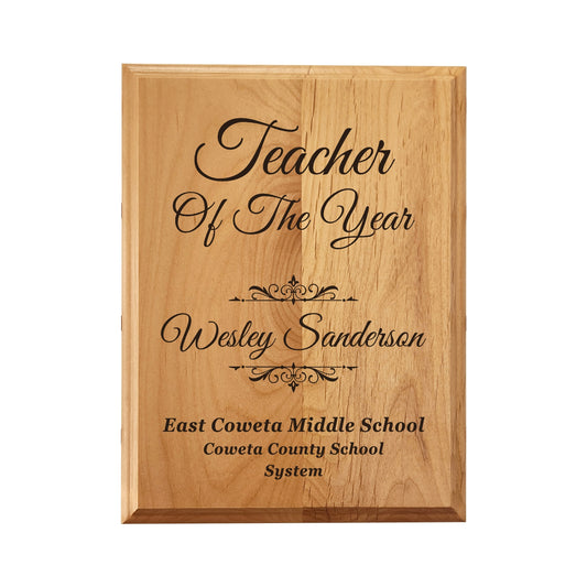 Genuine Red Alder Plaque 9" x 12" / Alder