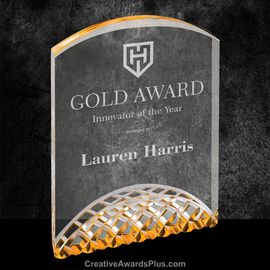 Horizon Acrylic Award 7" / Gold