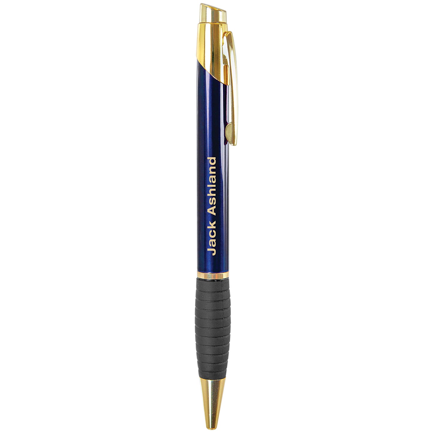 Gloss Ballpoint Pen W/Gripper 5.5" / Blue