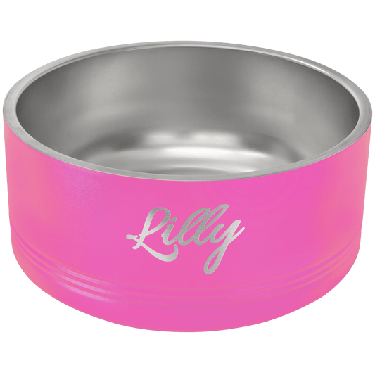 Pet Bowl 64 oz - 3.35" x 8" Diameter / Pink
