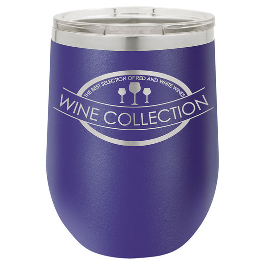 Stemless Wine Tumblers 12 oz. - 4.375" / Purple
