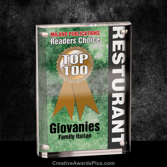 Magnetic Acrylic Award 7" / Black