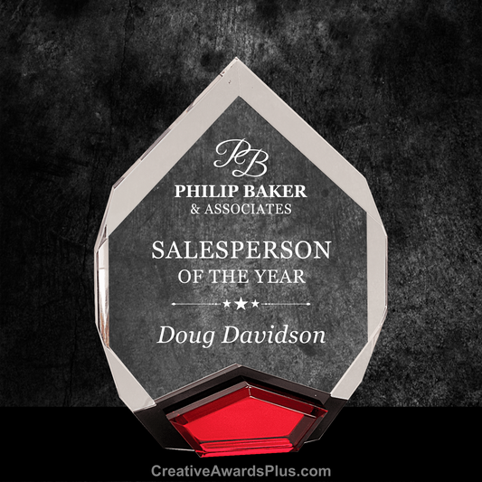 Marquis Red Acrylic Award 8" / Red