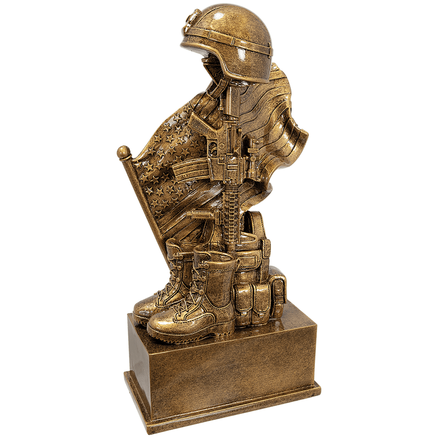 Military Gun and Helmet 8.75"