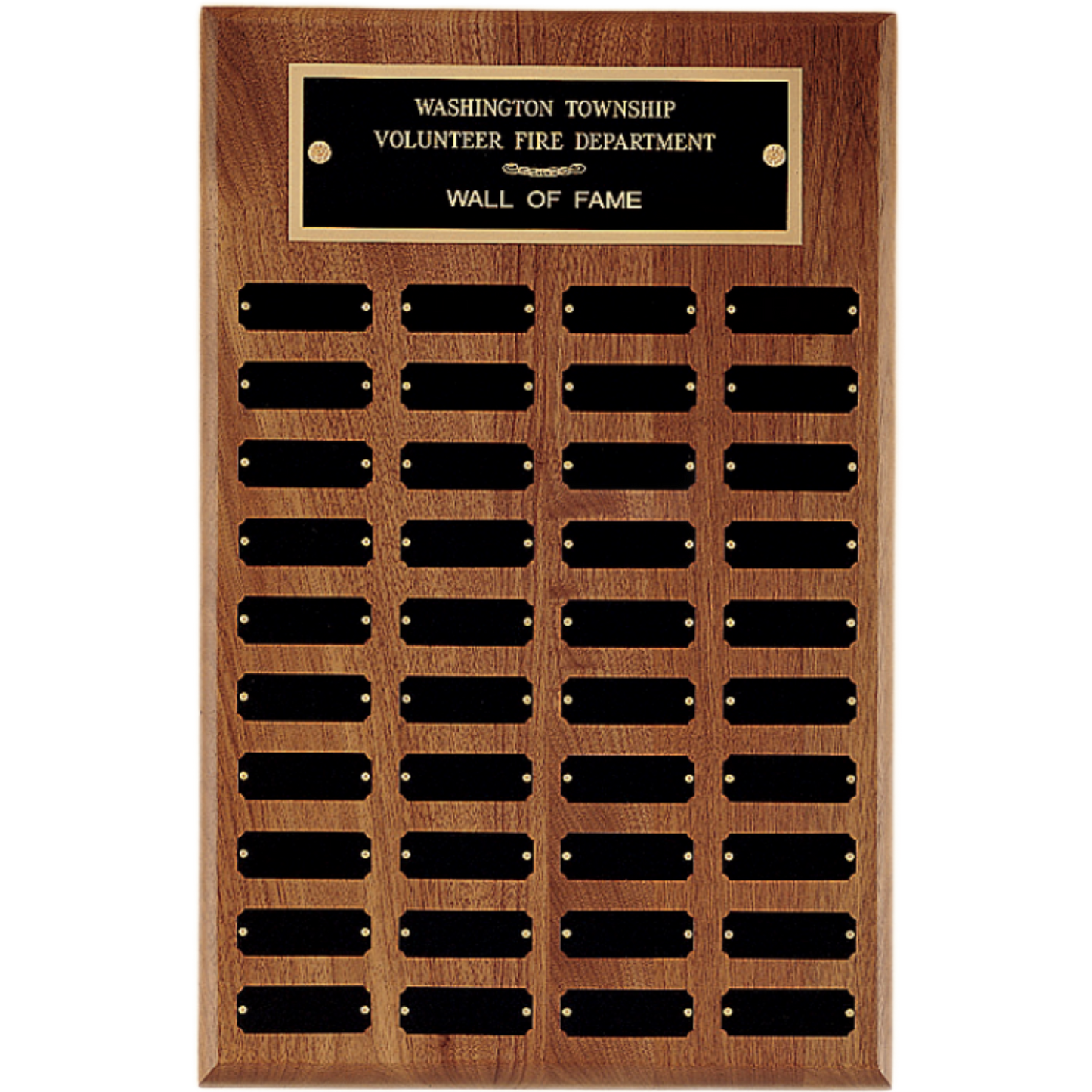 American Walnut Perpetual Plaque 15 13" x 20" / Walnut / 12 Plates